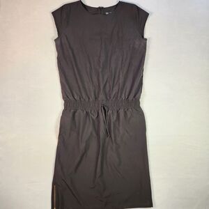 Albion Going Places Dress Black Athletic Waist Tie Pockets Knee Length Sz Medium